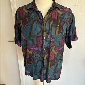 Men's Multicolor Abstract Print Shirt
